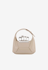 Alexander McQueen Jeweled Leather Hobo Bag Beige 731136DYTAB_2630