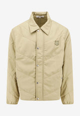 Maison Kitsuné Fox Patch Quilted Jacket Beige MM02104WQ4016_P357