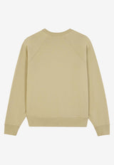 Maison Kitsuné Logo Patch Crewneck Sweatshirt Green MM00304KM0001_P357