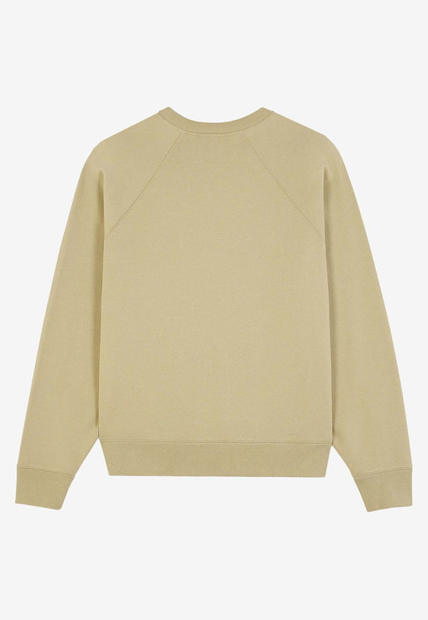 Maison Kitsuné Logo Patch Crewneck Sweatshirt Green MM00304KM0001_P357