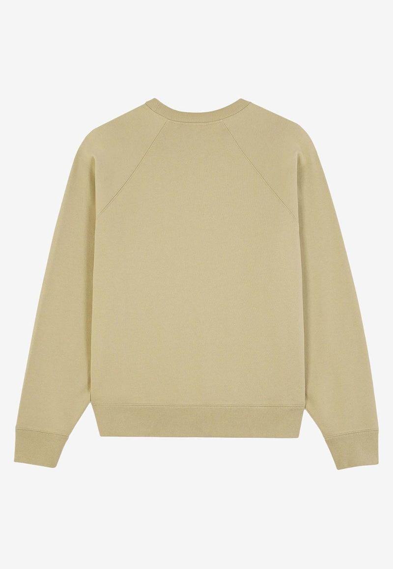 Maison Kitsuné Logo Patch Crewneck Sweatshirt Green MM00304KM0001_P357