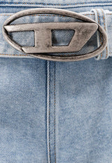 Diesel Logo Belt Flared Denim Pants Blue A131470JGAA_01