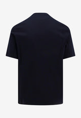 Brunello Cucinelli Basic Crewneck T-shirt Blue M0B131308_C4425