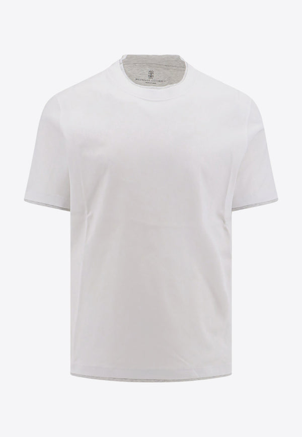 Brunello Cucinelli Basic Crewneck T-shirt White M0B137427_CW787