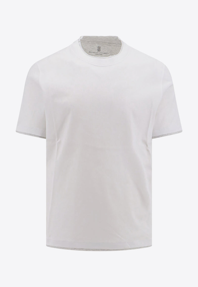 Brunello Cucinelli Basic Crewneck T-shirt White M0B137427_CW787