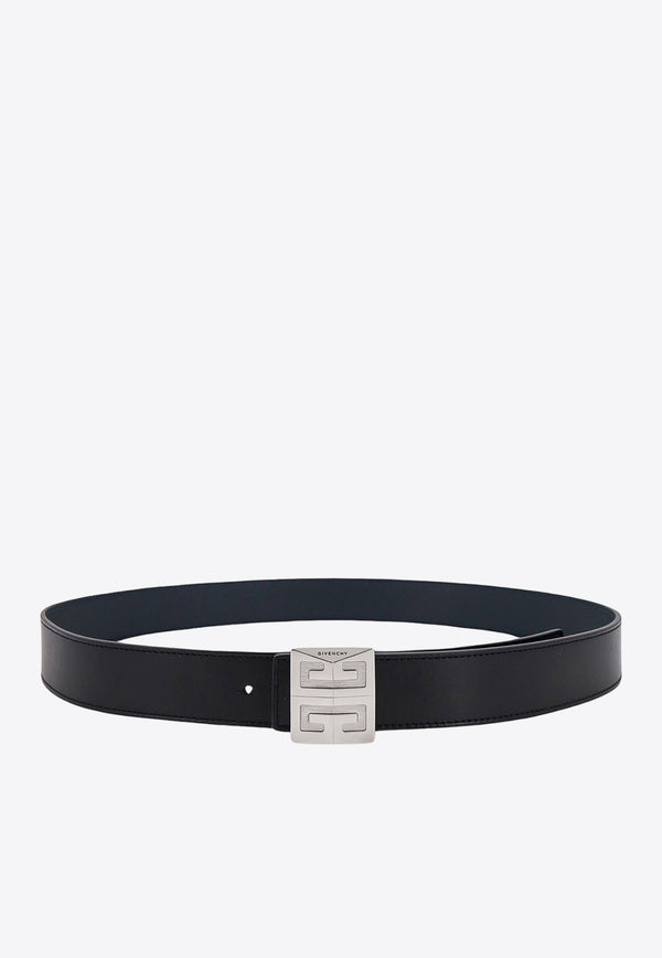 Givenchy 4G Logo Buckle Reversible Leather Belt Black BK4051K18K_008