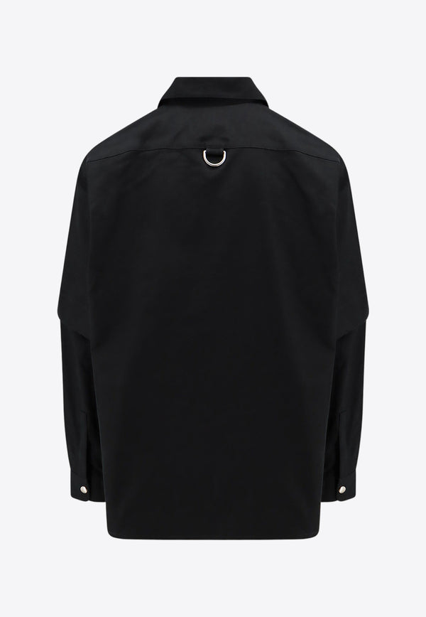 Givenchy Convertible Zip-Up Shirt Black BM60YP154Z_001
