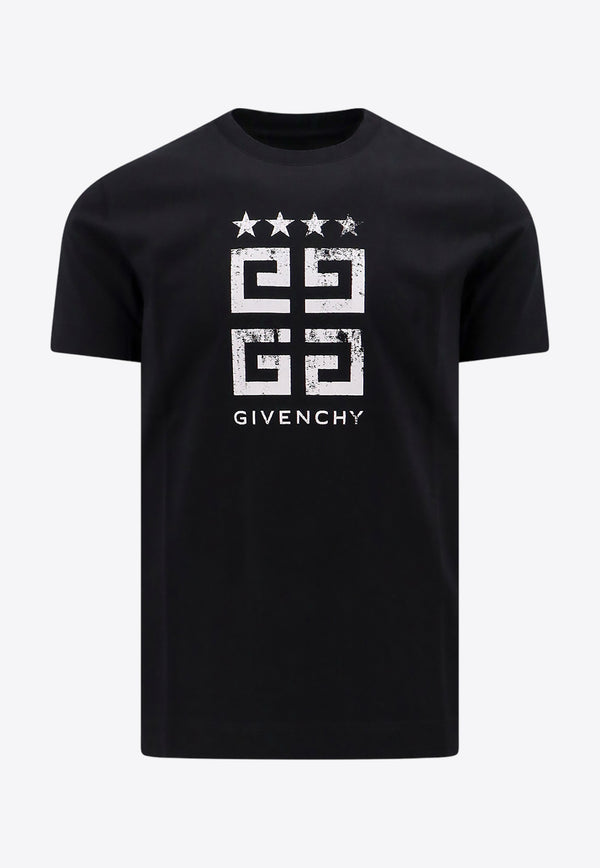 Givenchy 4G Stars Crewneck T-shirt BM716G3YEL_001