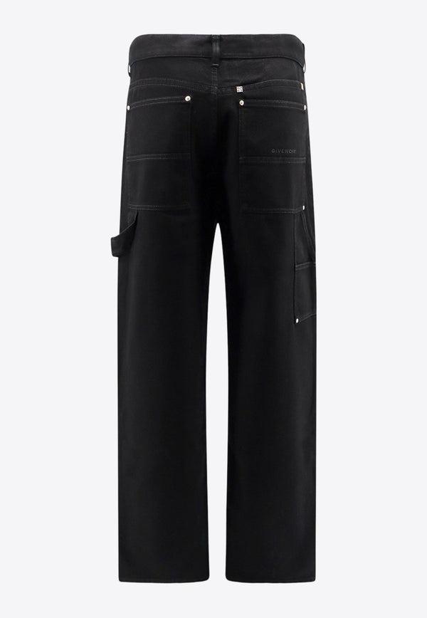 Givenchy Straight-Leg Cargo Jeans Black BM51CR50KK_001