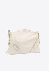 Givenchy Medium Voyou Leather Crossbody Bag White BB50SSB1Q7_105