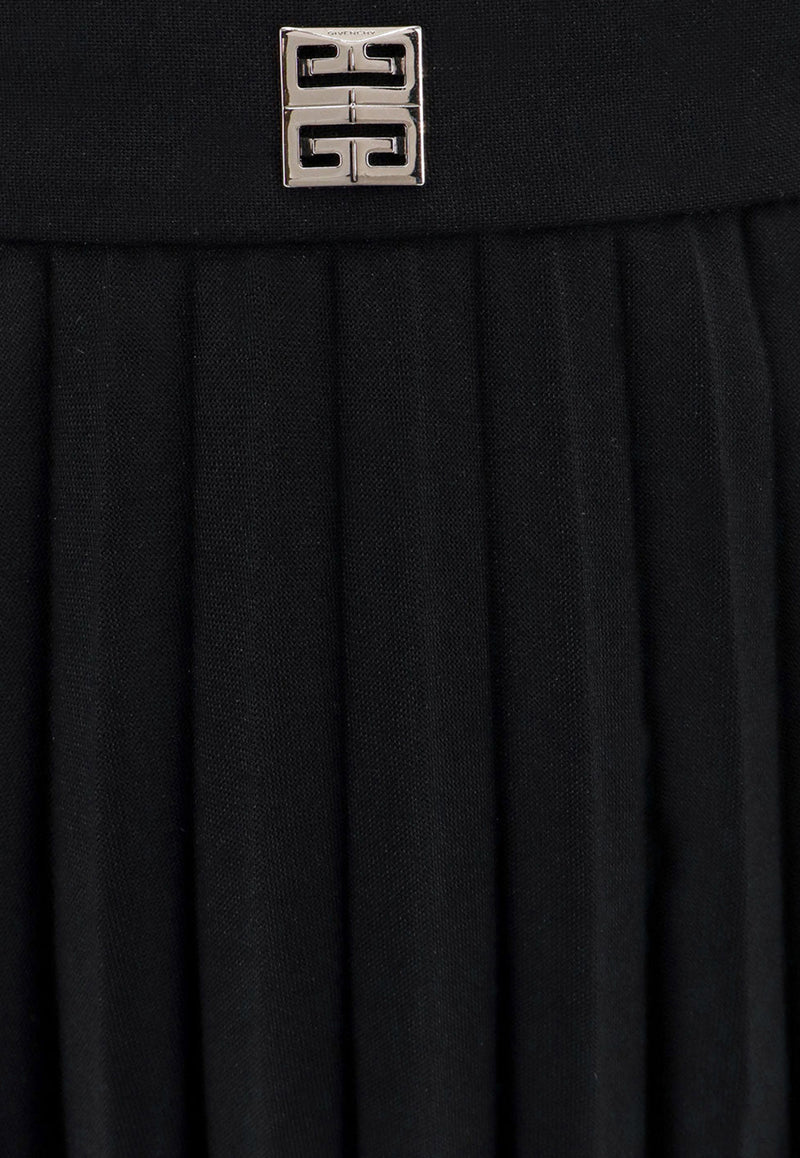 Givenchy 4G Buckle Pleated Midi Skirt Black BW40SN15DQ_001