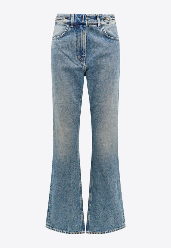 Givenchy 4G Chain Boot Cut Jeans Blue BW51145Y9N_420
