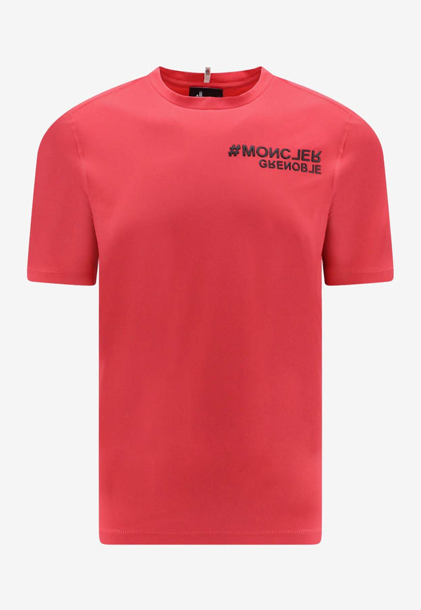 Moncler Grenoble Logo Print Crewneck T-shirt Red 0978C00004829JP_410