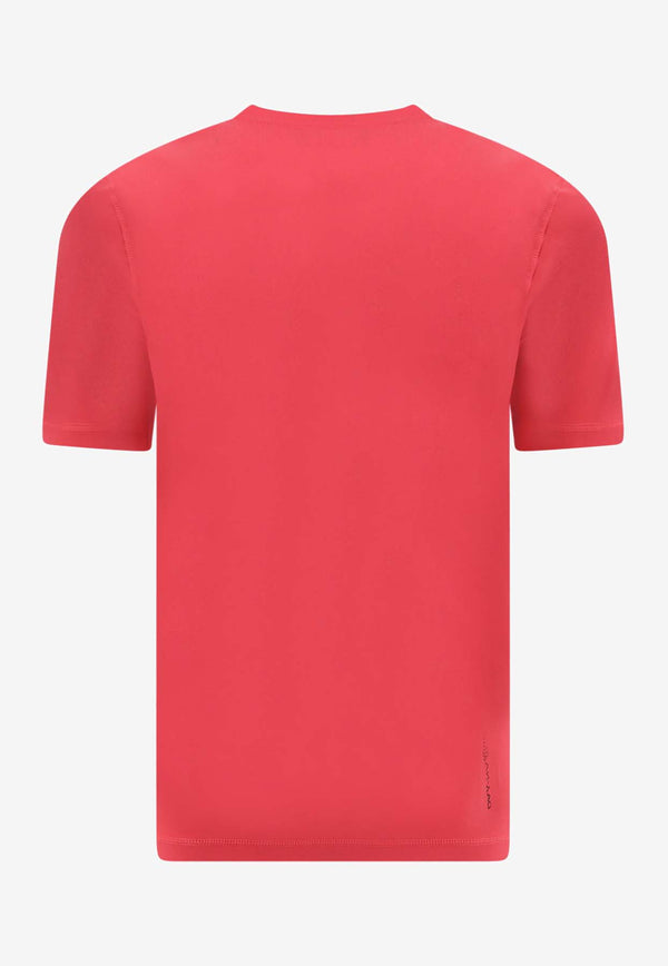 Moncler Grenoble Logo Print Crewneck T-shirt Red 0978C00004829JP_410