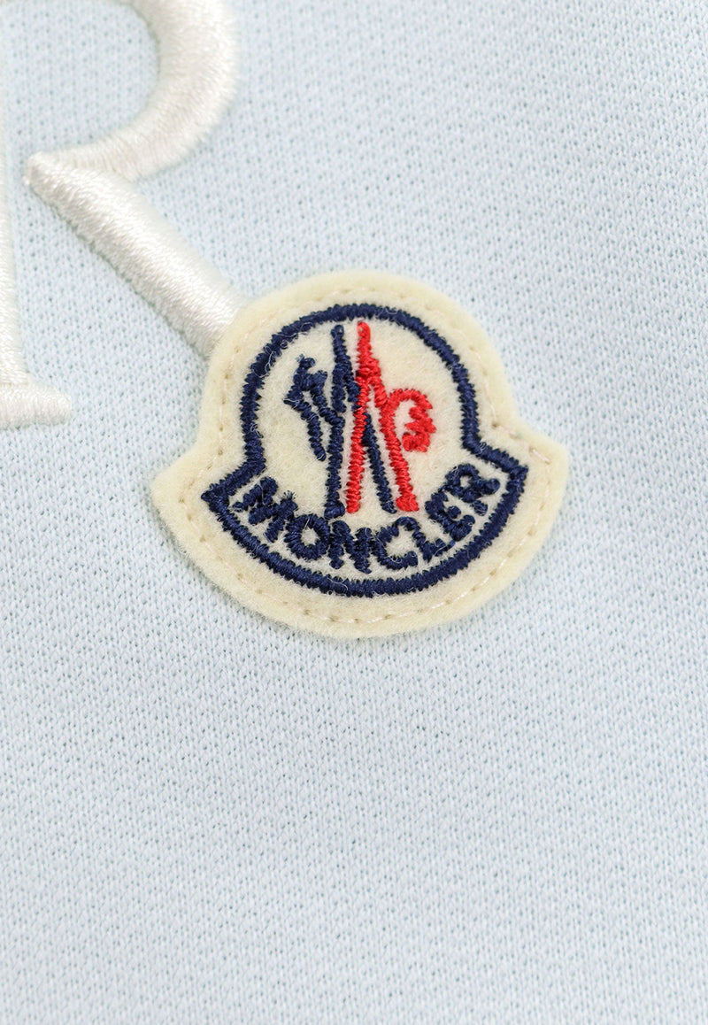 Moncler Logo Embroidered Hoodie Blue 0938G0001689A1K_70S