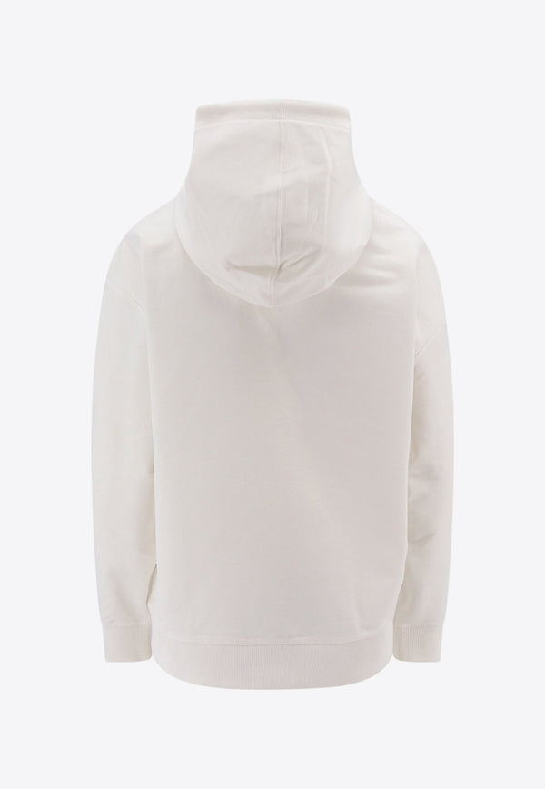 Moncler Logo Embroidered Hooded Sweatshirt White 0938G0001689A1K_037