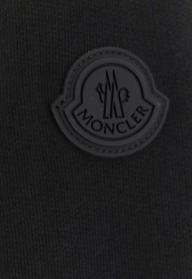 Moncler Logo Patch Paneled Hooded Jacket Black 0918G00002809KZ_999