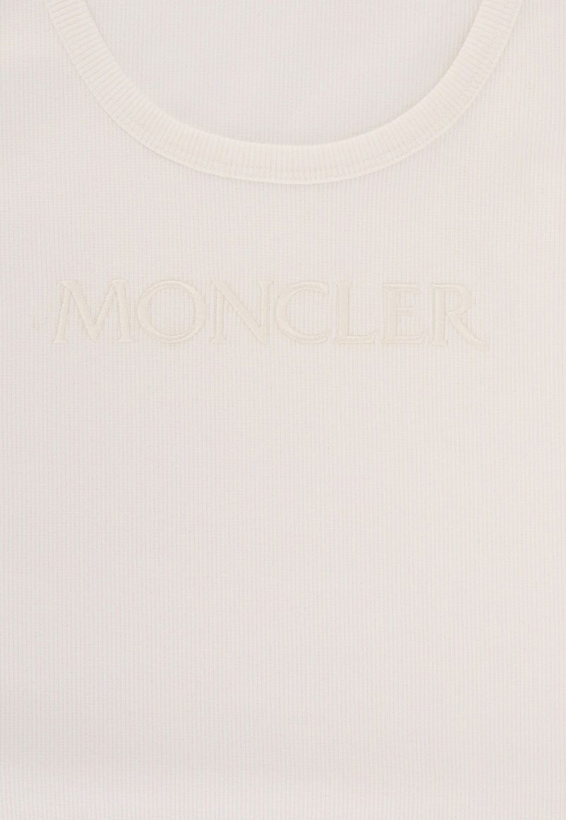 Moncler Embroidered Logo Tank Top White 0938P0000689AK6_034
