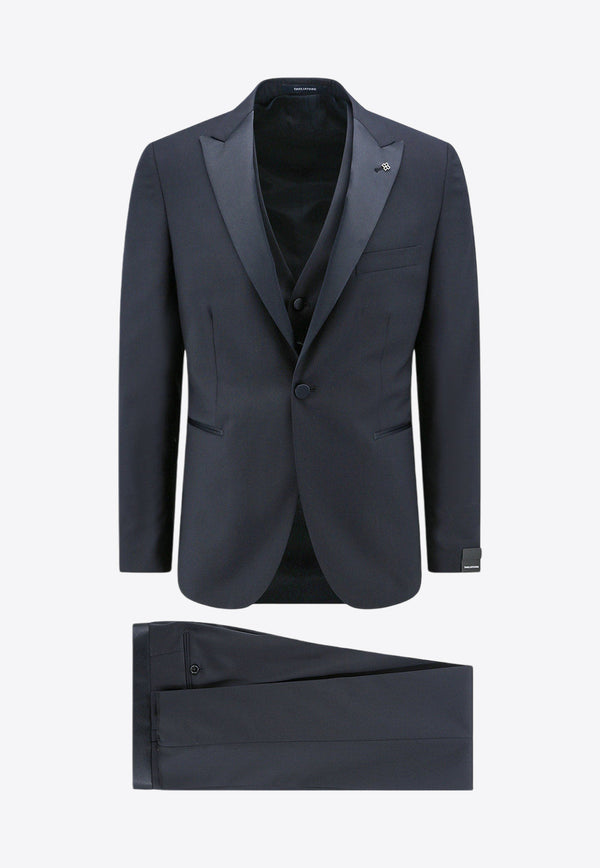 Tagliatore Single-Breasted Wool Tuxedo Suit Blue EFBR15A01060004_B5083