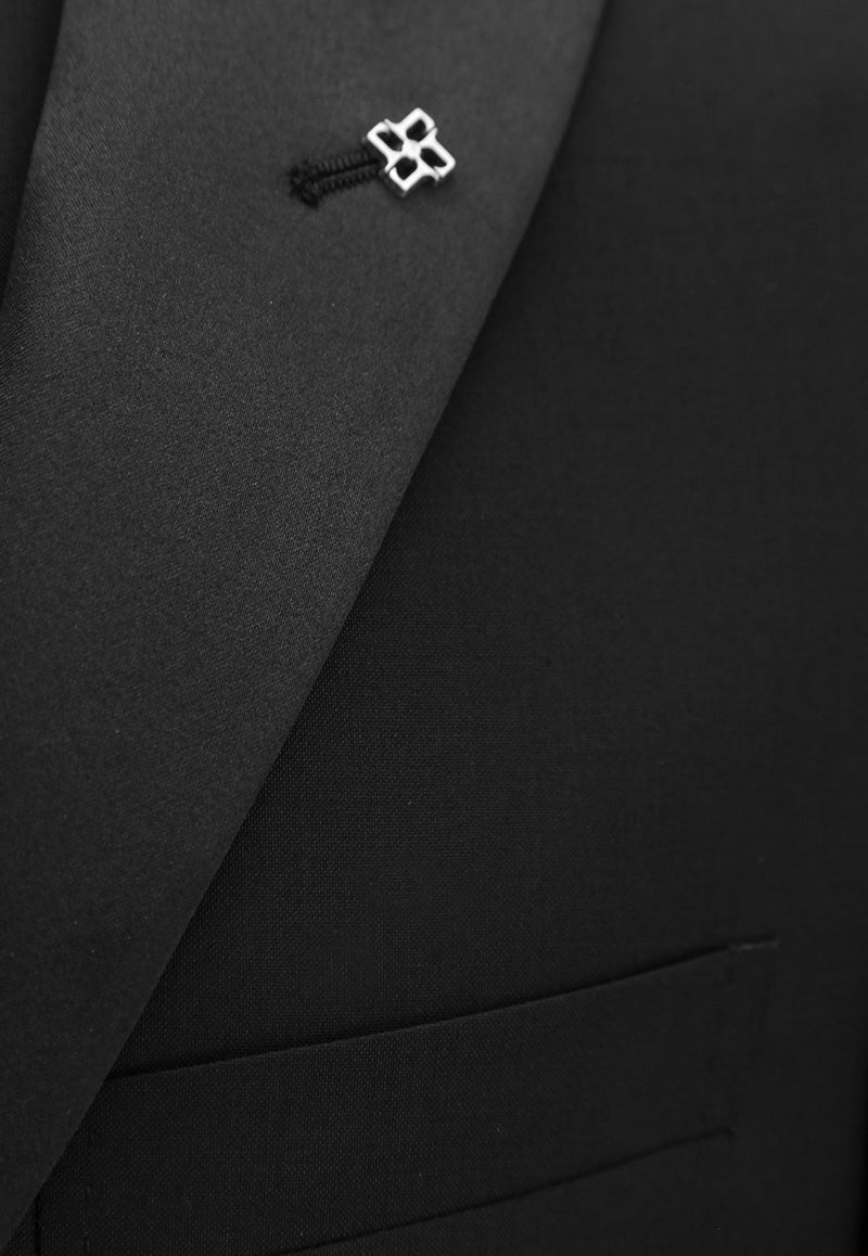 Tagliatore Single-Breasted Tuxedo Suit Black EFBR15A01060004_N5082