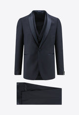 Tagliatore Single-Breasted Wool Tuxedo Suit Navy EFBR18A0106004_B5083