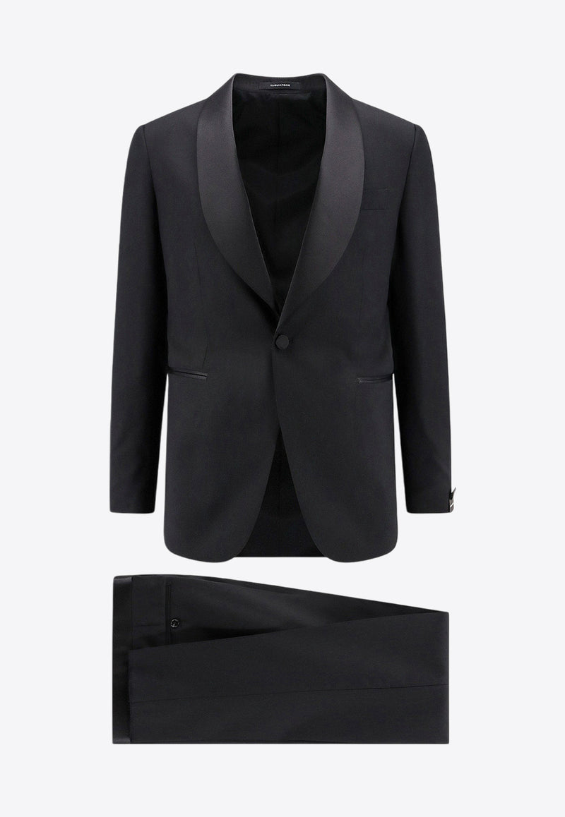 Tagliatore Single-Breasted Wool Tuxedo Suit Black SFNA18A01060001_N5012