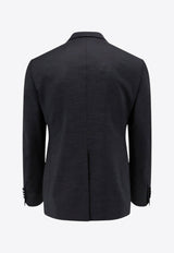 Tagliatore Double-Breasted Wool-Blend Blazer Black SFBR10A01550027_N1261