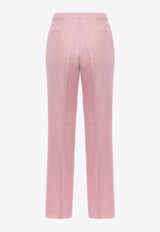 Tagliatore Straight-Leg Tailored Pants Pink AMIRA_EY968