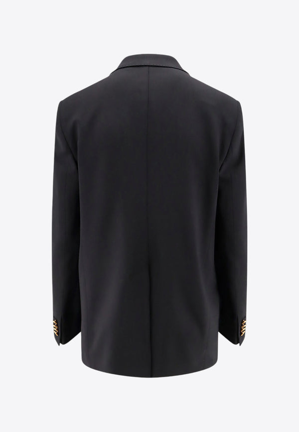 Tagliatore Single-Breasted Wool-Blend Blazer Black BERTHA16B340205_EN820