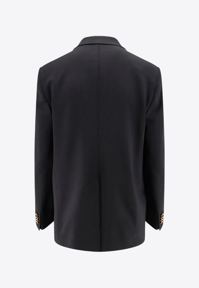 Tagliatore Single-Breasted Wool-Blend Blazer Black BERTHA16B340205_EN820