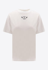 Off-White Bandana Arrow-Embroidered Crewneck T-shirt White OWAA089S24JER002_0101