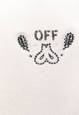 Off-White Bandana Arrow-Embroidered Sweatshirt White OWBA055S24FLE002_0101