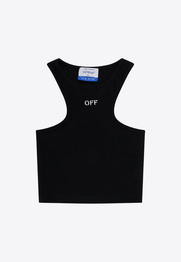 Off-White OFF Stamp Cropped Tank Top Black OWAD086C99JER002_1001