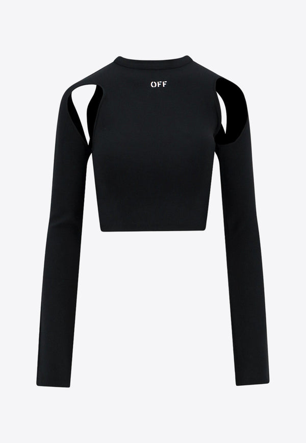 Off-White OFF Stamp Cut-Out Cropped Top

 Black OWAD211C99JER001_1001