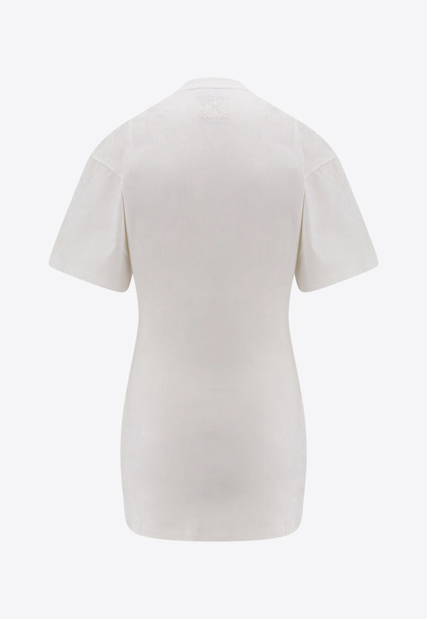 Off-White Arrows Twisted Mini T-shirt Dress White OWDB514S24JER001_0101