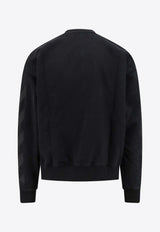 Off-White Diag-Stripe Logo Embroidered Sweatshirt Black OMBA054S24FLE003_1001
