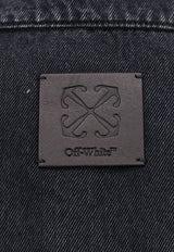 Off-White Logo Patch Oversized Denim Jacket Black OMYE090C99DEN001_1300