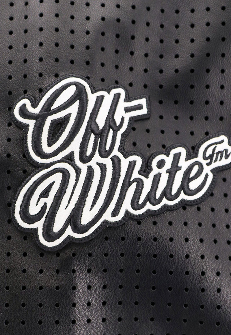 Off-White 90s Logo Leather Mesh Jacket OMJA133S24LEA001_1001