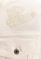 Off-White 90s Logo Embroidered Denim Vest White OMYR002S24DEN001_0202