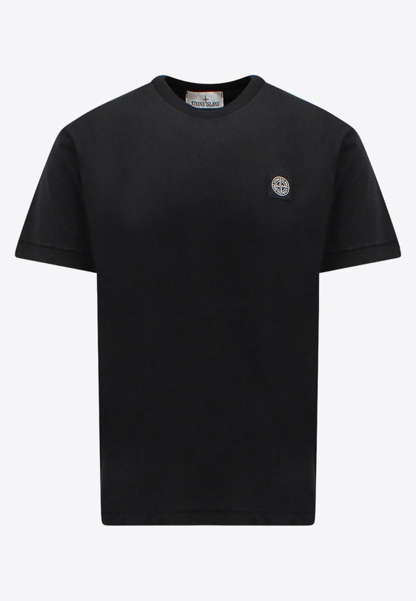 Stone Island Compass-Patch Crewneck T-shirt Black 801524113_A0029