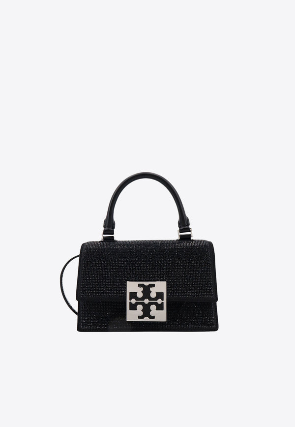 Tory Burch Mini Bon Bon Rhinestone Embellished Handbag Black 150372_001