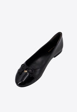 Tory Burch Cap-Toe Leather Ballet Flats Black 154511_004