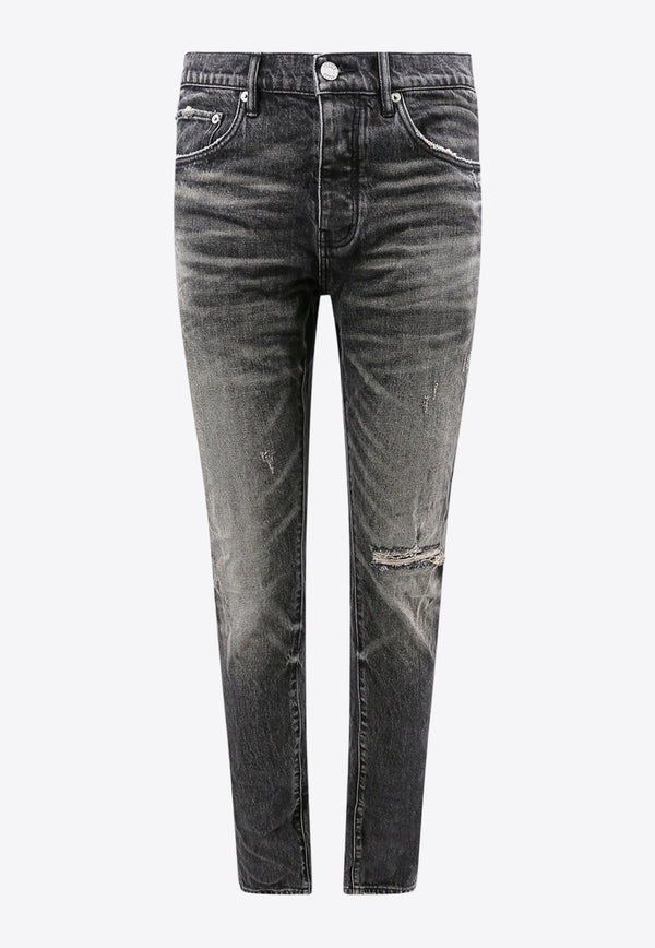 Purple Brand Washed-Out Slim Jeans P001TYFB_BLACK