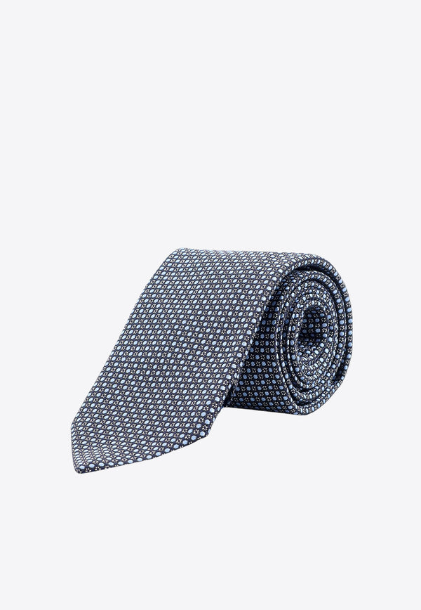 ZEGNA Jacquard Silk Tie Blue Z7D03TA71P8_BL1