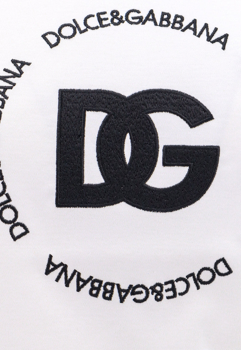 Dolce & Gabbana Logo-Embroidered Interlock T-shirt F8T00ZGDB5U_W0800