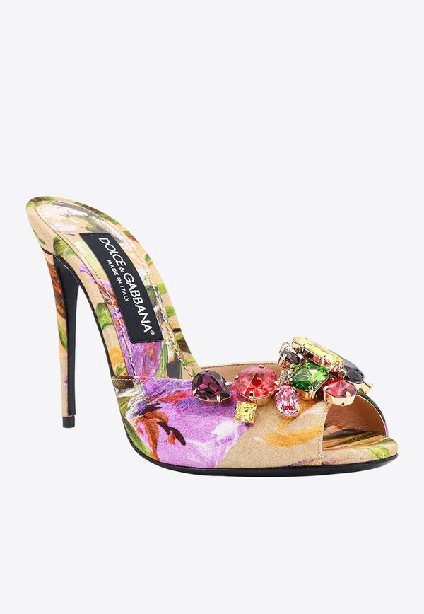 Dolce & Gabbana 105 Floral Print Sandals Multicolor CR1661AR951_HK4YD