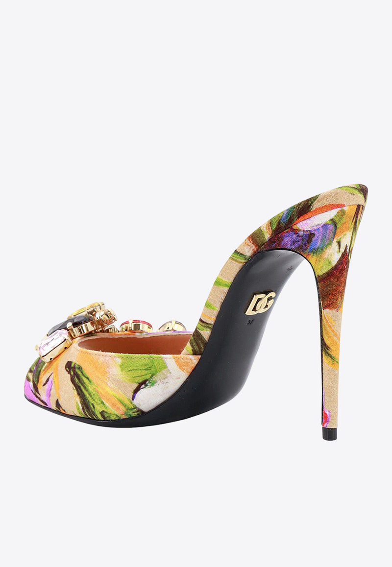 Dolce & Gabbana 105 Floral Print Sandals Multicolor CR1661AR951_HK4YD