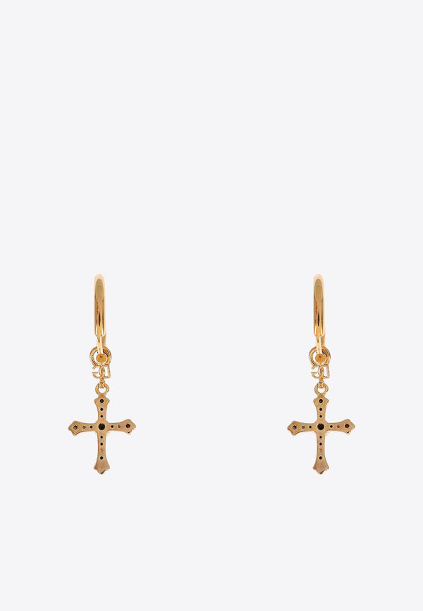 Dolce & Gabbana Crucifix Drop Earrings Gold WEQ2D2W1111_ZOO00