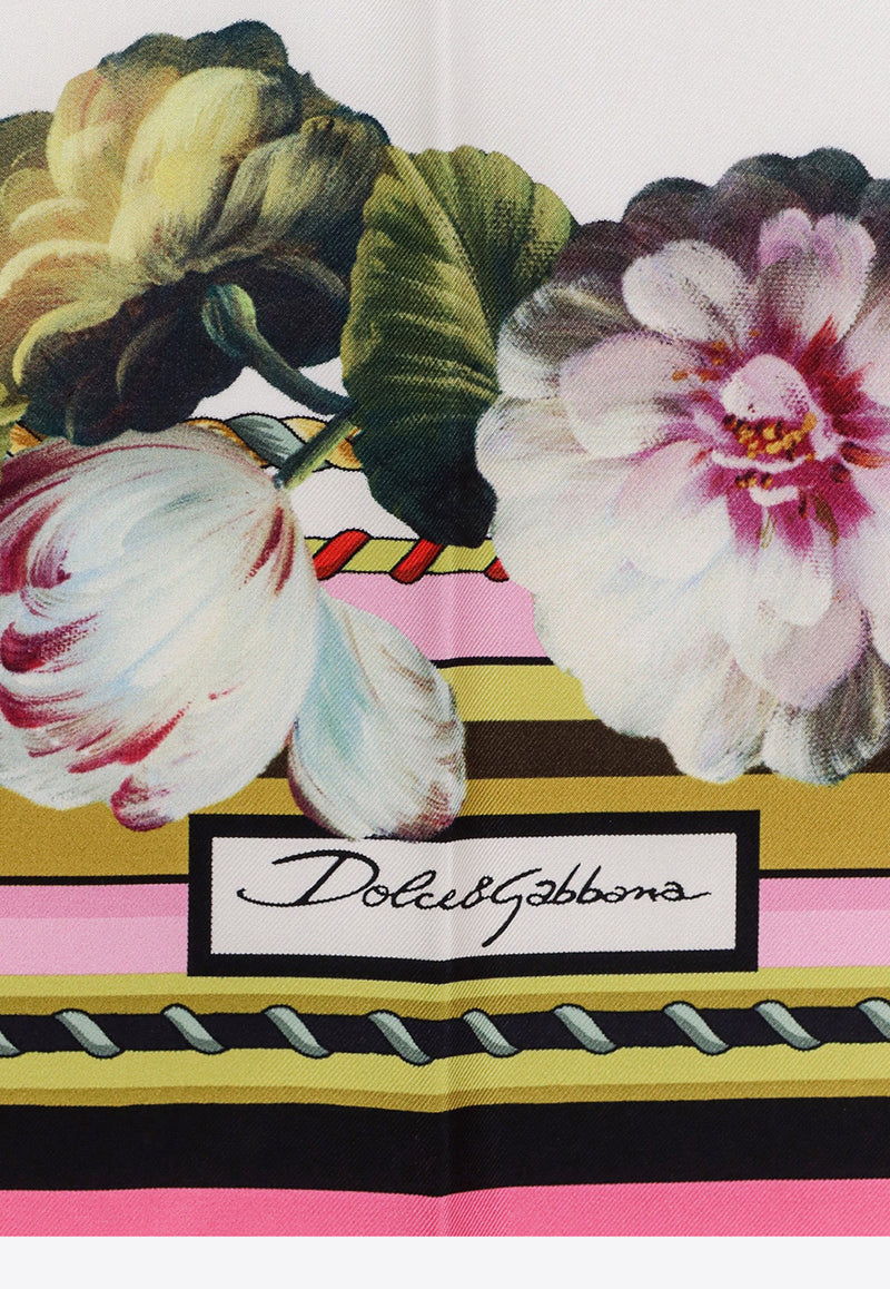 Dolce & Gabbana Floral Print Silk Scarf FN090RGDB7H_HW4YF