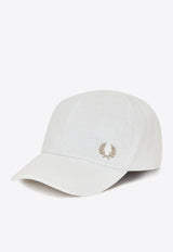 Fred Perry Logo Embroidered Baseball Cap White HW6726_U72